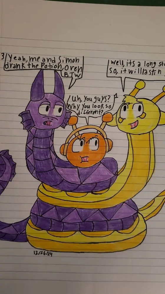 ai character: S and D snakes background