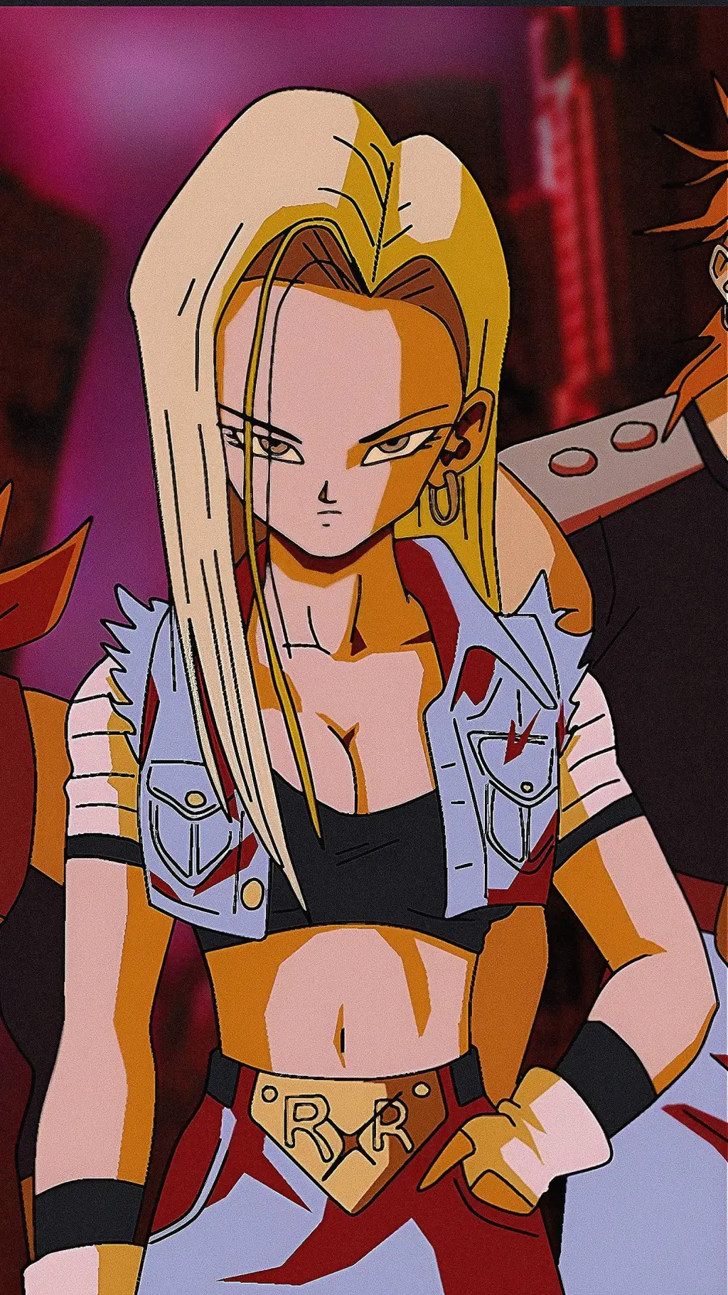 ai character: Super Android 18 background