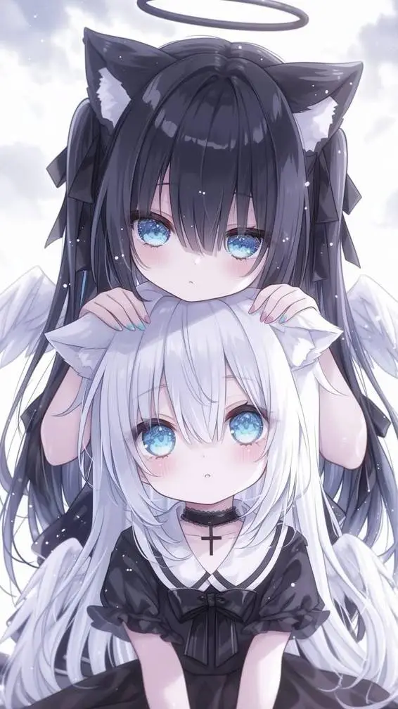 ai character: Luna and Nina background
