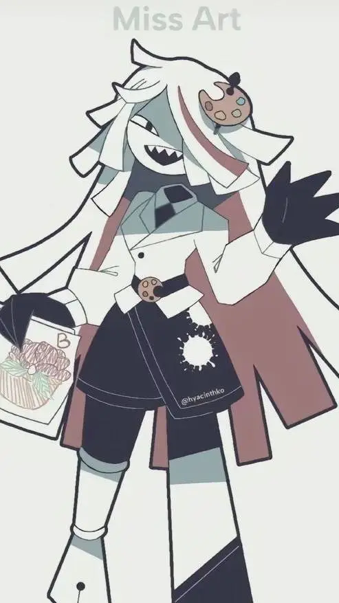 ai character: Miss Art background