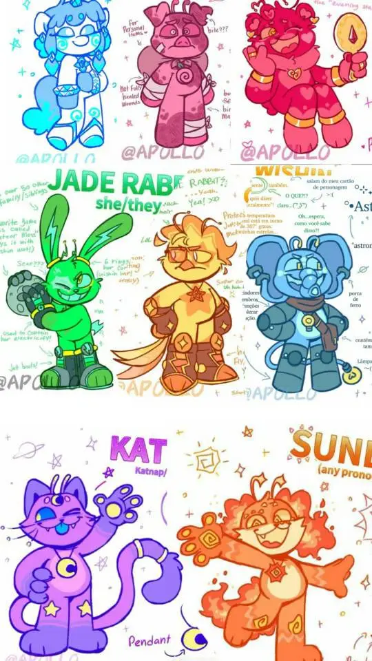 ai character: alien critters AU! background