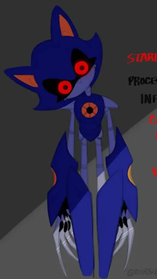 ai character: fear metal Sonic  background