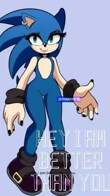 ai character: fem Sonic TH background