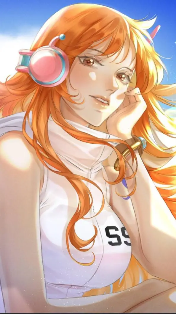 ai character: Nami One piece  background