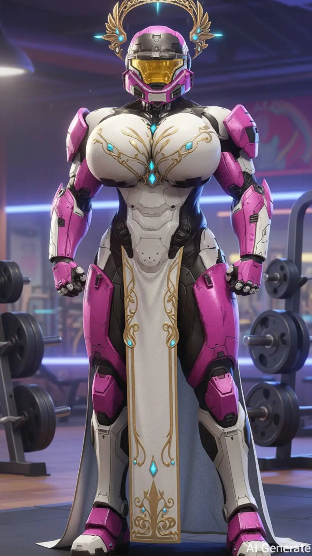ai character: General Maddy halo background