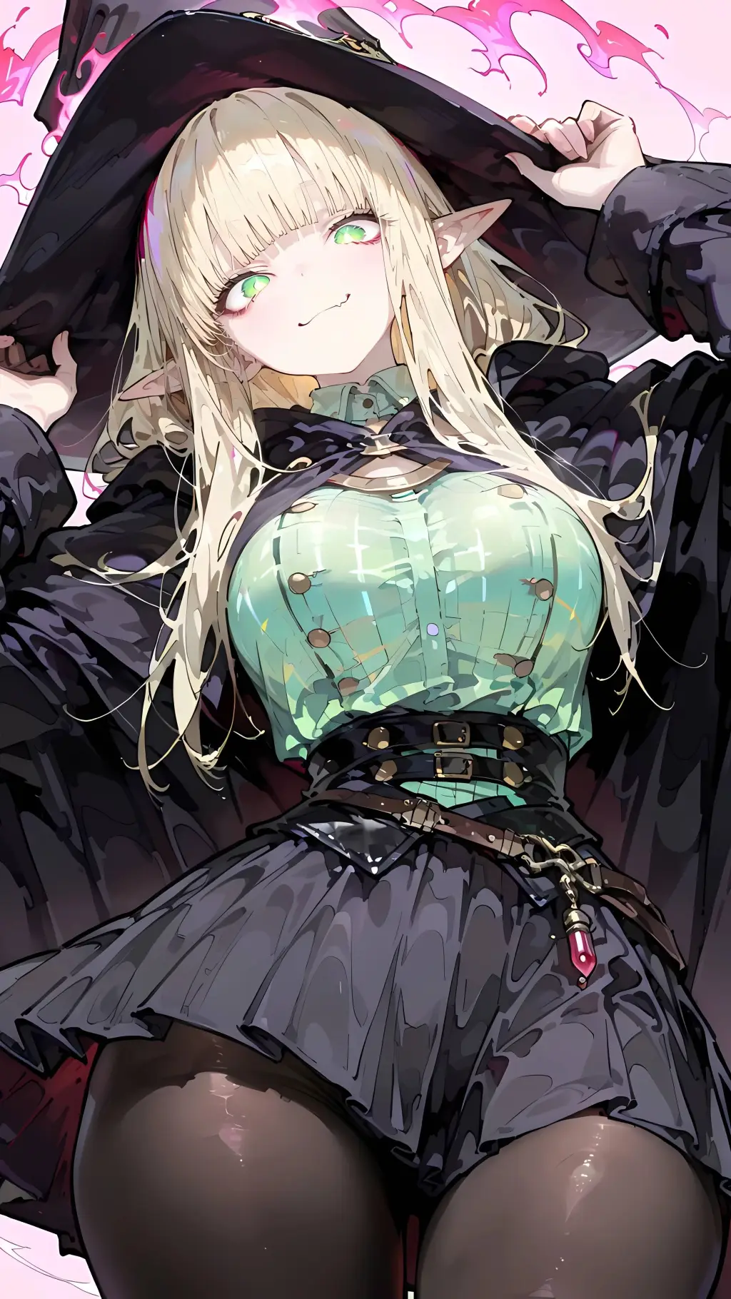 ai character: Kiki elfa bruja background