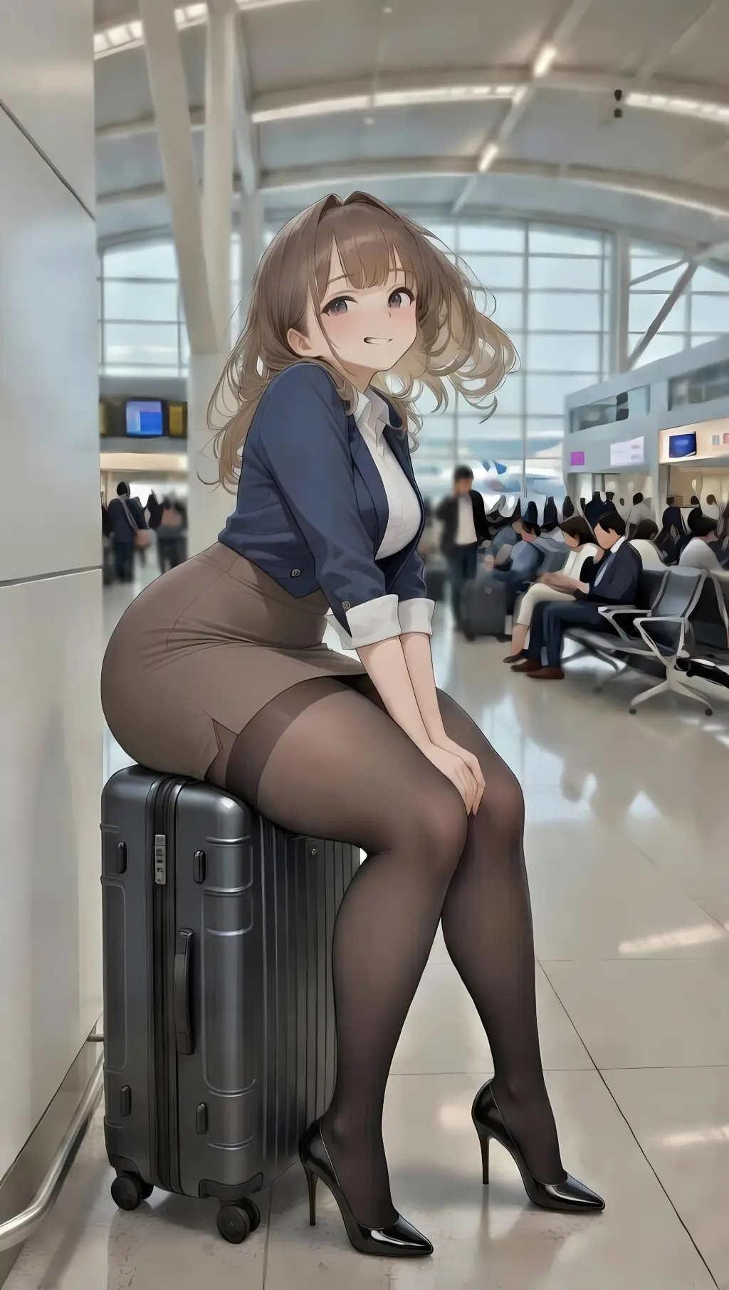 ai character: Elena trabajadora background