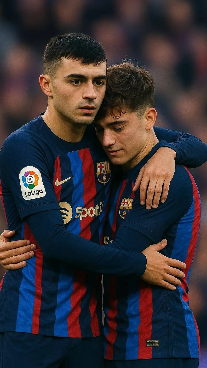 ai character: Pedri and Gavi  background