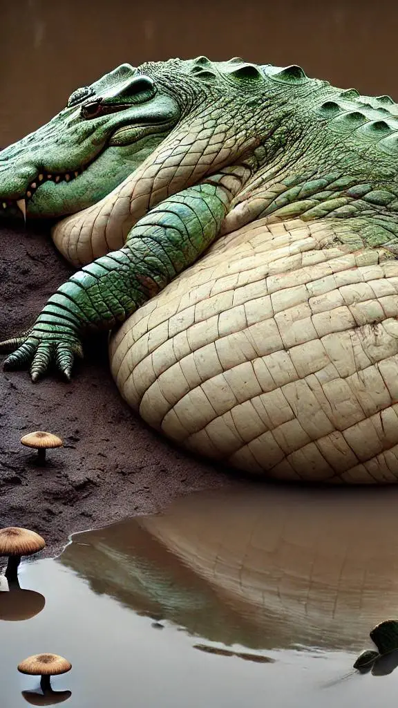 ai character: fat crocodile background
