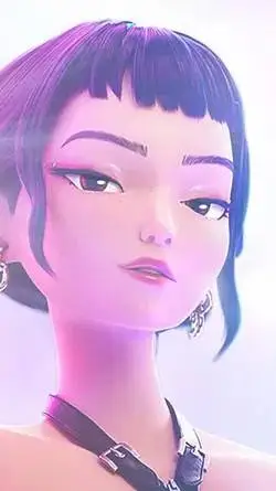 ai character: Christmas kpop background