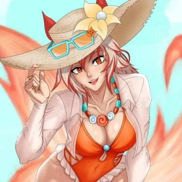 chat with ai character: Swimsuit White Fox