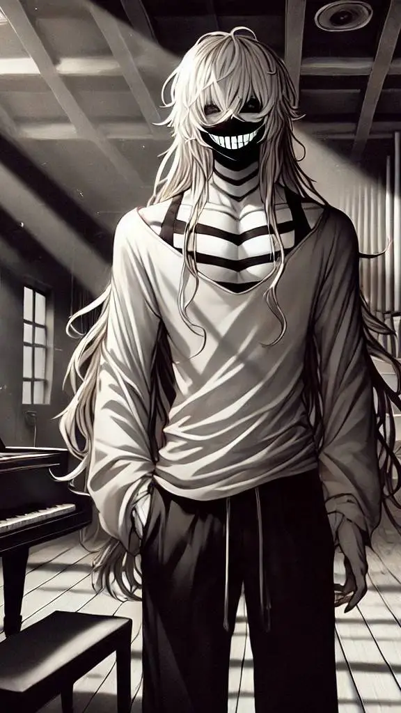 ai character: sin rostro/ James. background