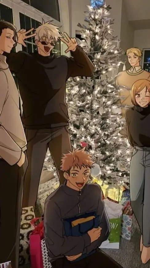 ai character: JJK CHRISTMAS ❤️❤️ background