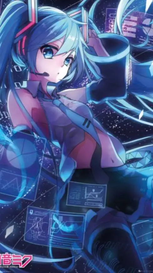 ai character: Hatsune Miku  background