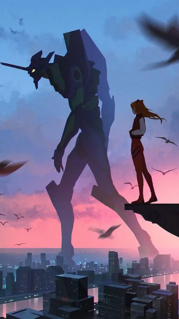 ai character: Evangelion lab background