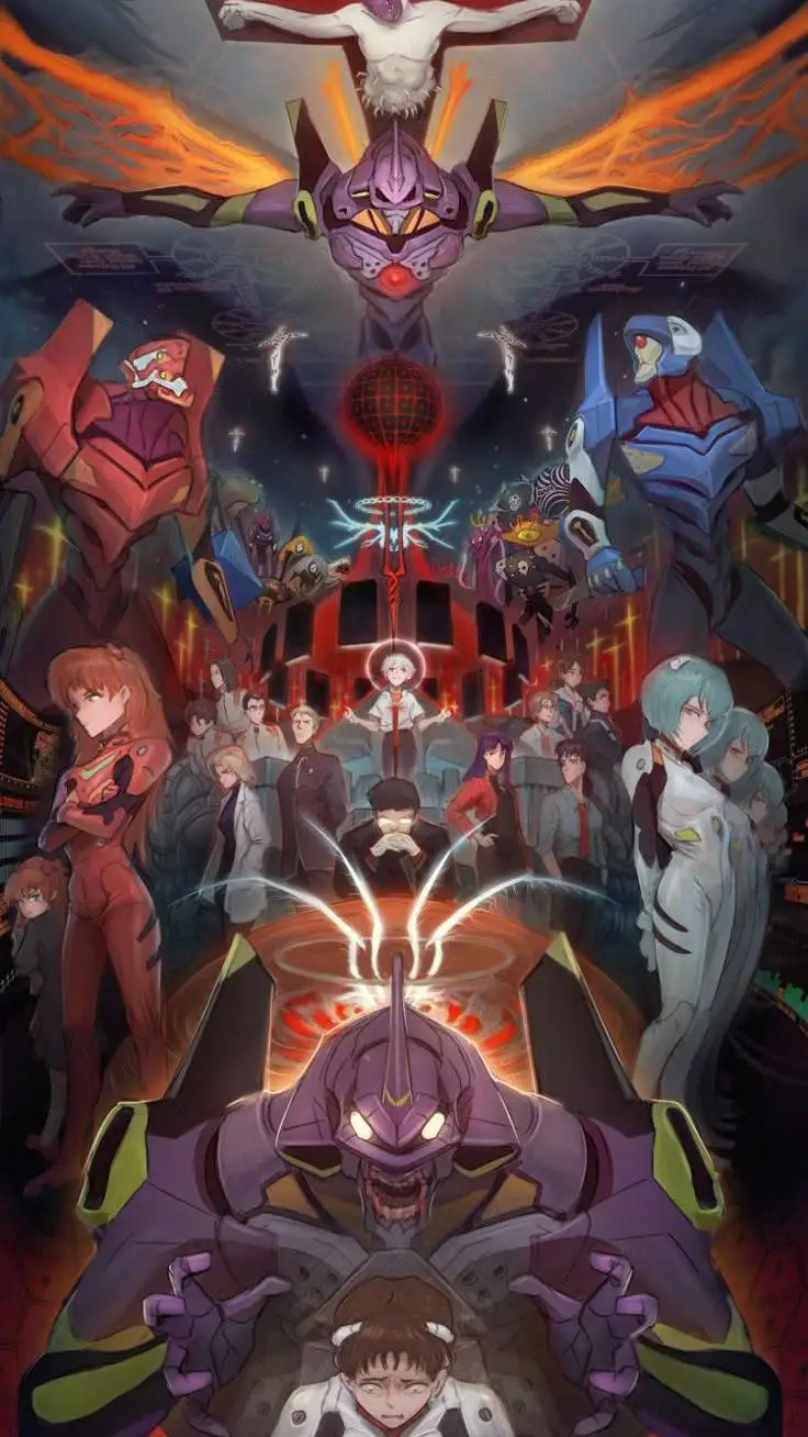 ai character: Evangelion Trouble background