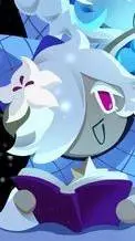 ai character: white lily cookie background