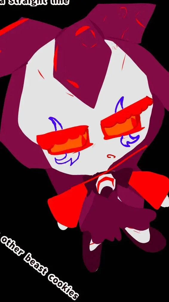 ai character: Red Crystal Cookie background