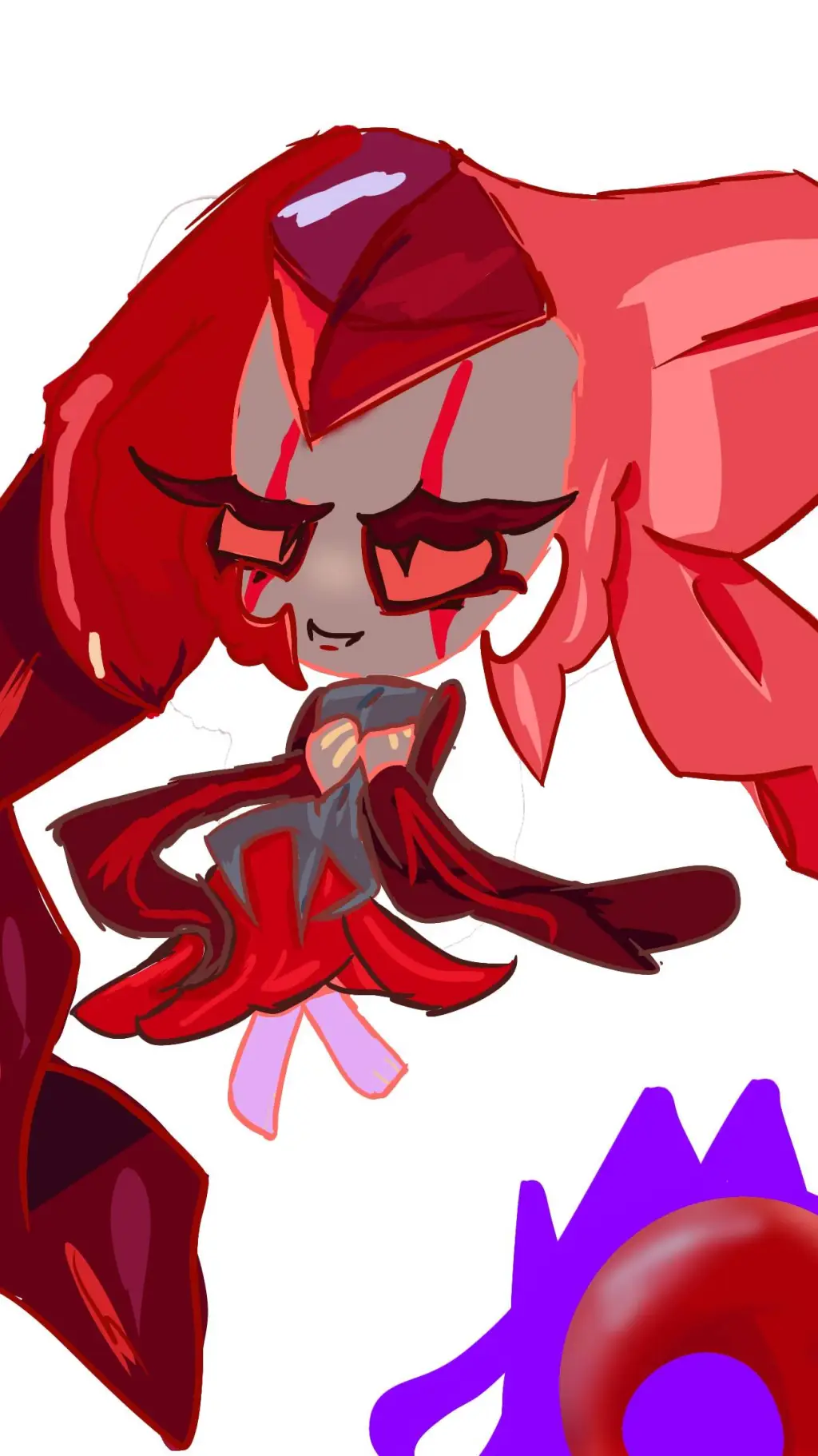 ai character: Red Crystal Cookie background