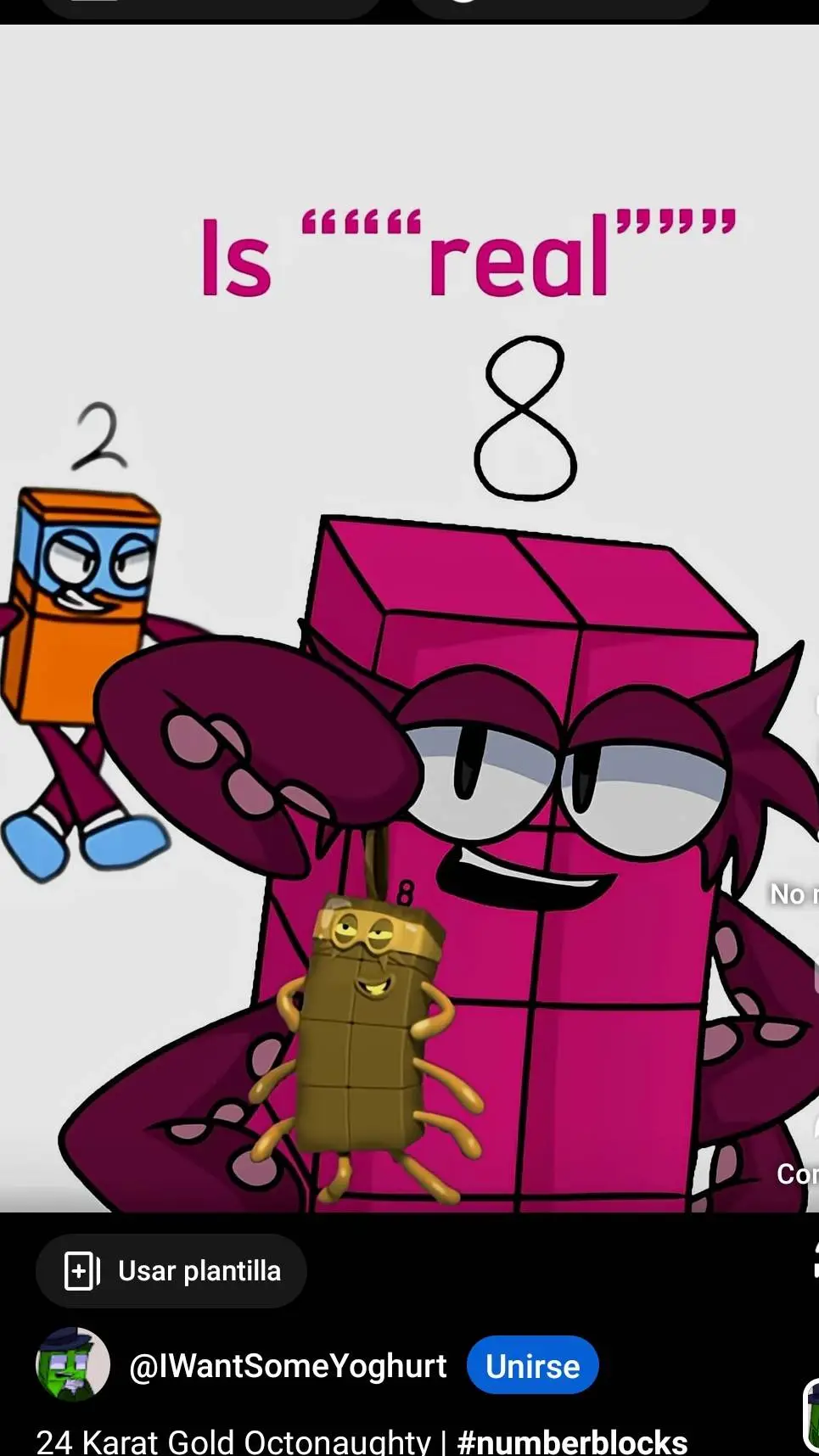 ai character: numberblocks 8 background