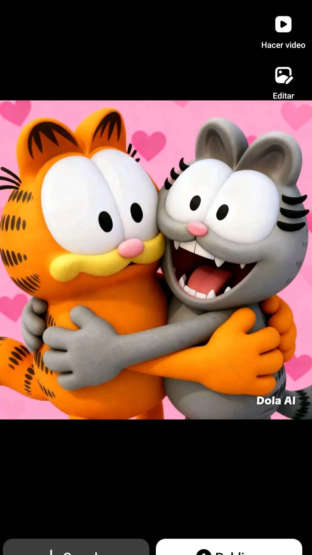 ai character: Garfield x nermal background
