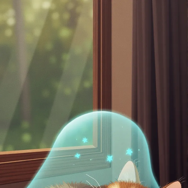 chat with ai character: ghost and cat