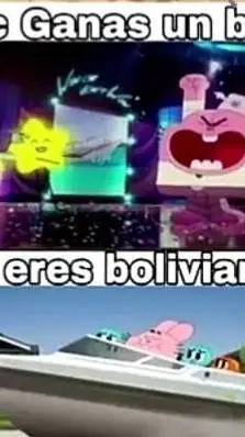 ai character:  barco en Bolivia  background