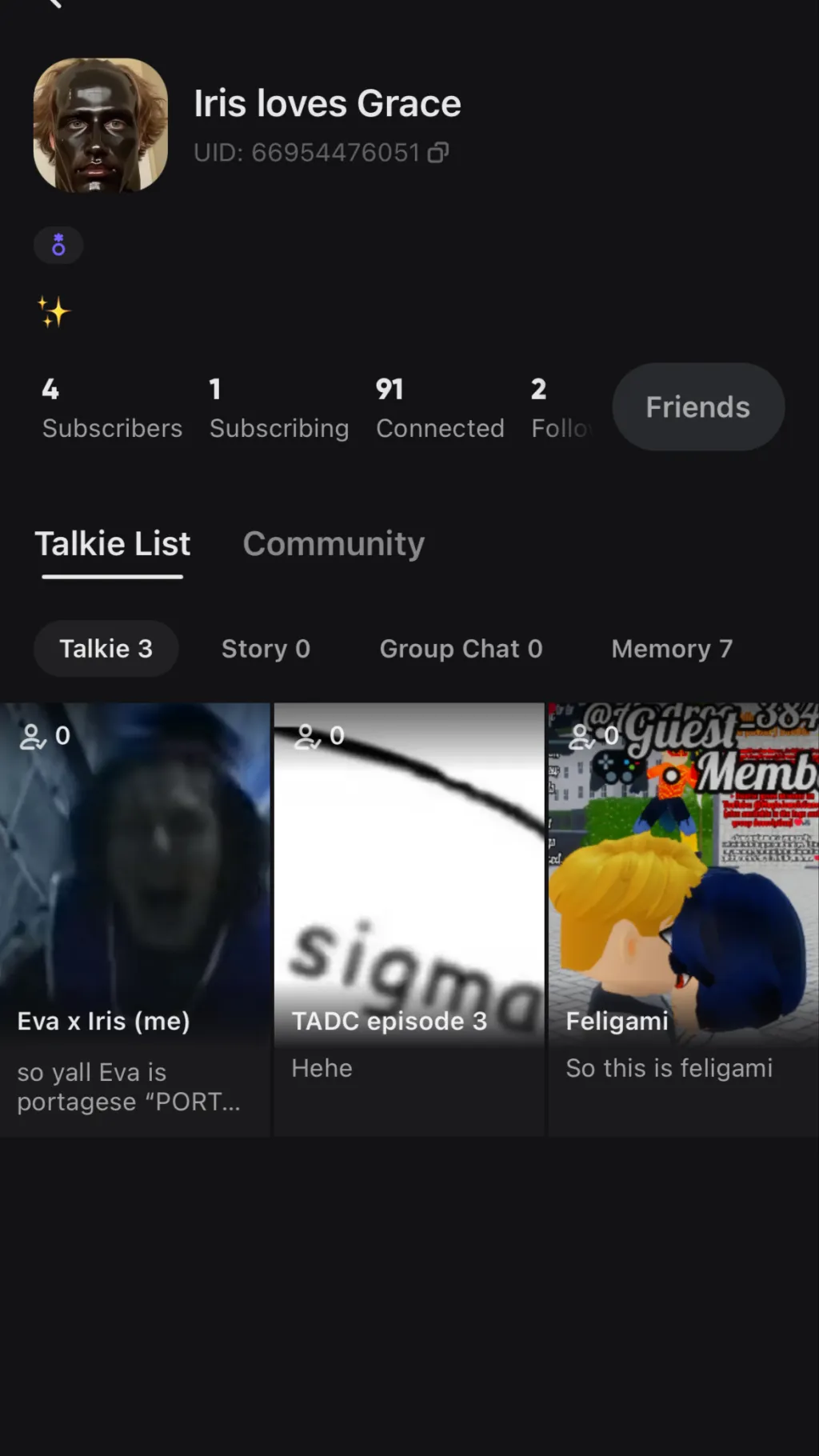 ai character: pls sub to iris background