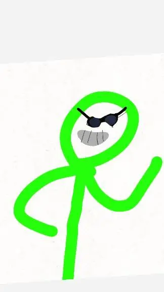 ai character: green guy background