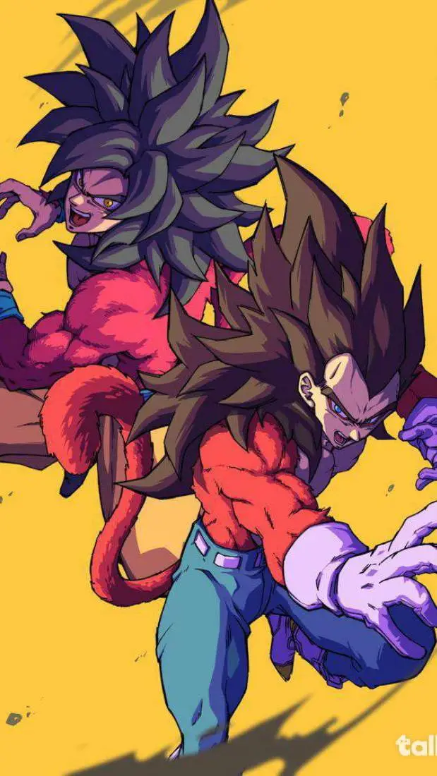 ai character: Goku y Vegeta ssj4 background