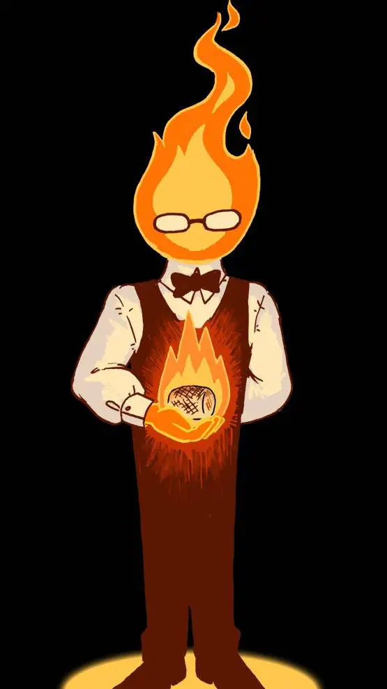 ai character: grillby background