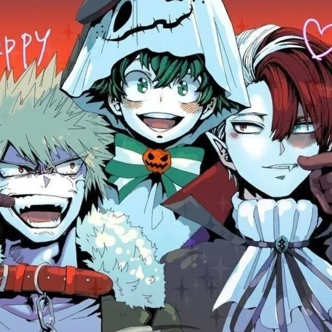 chat with ai character: Mha Halloween trio