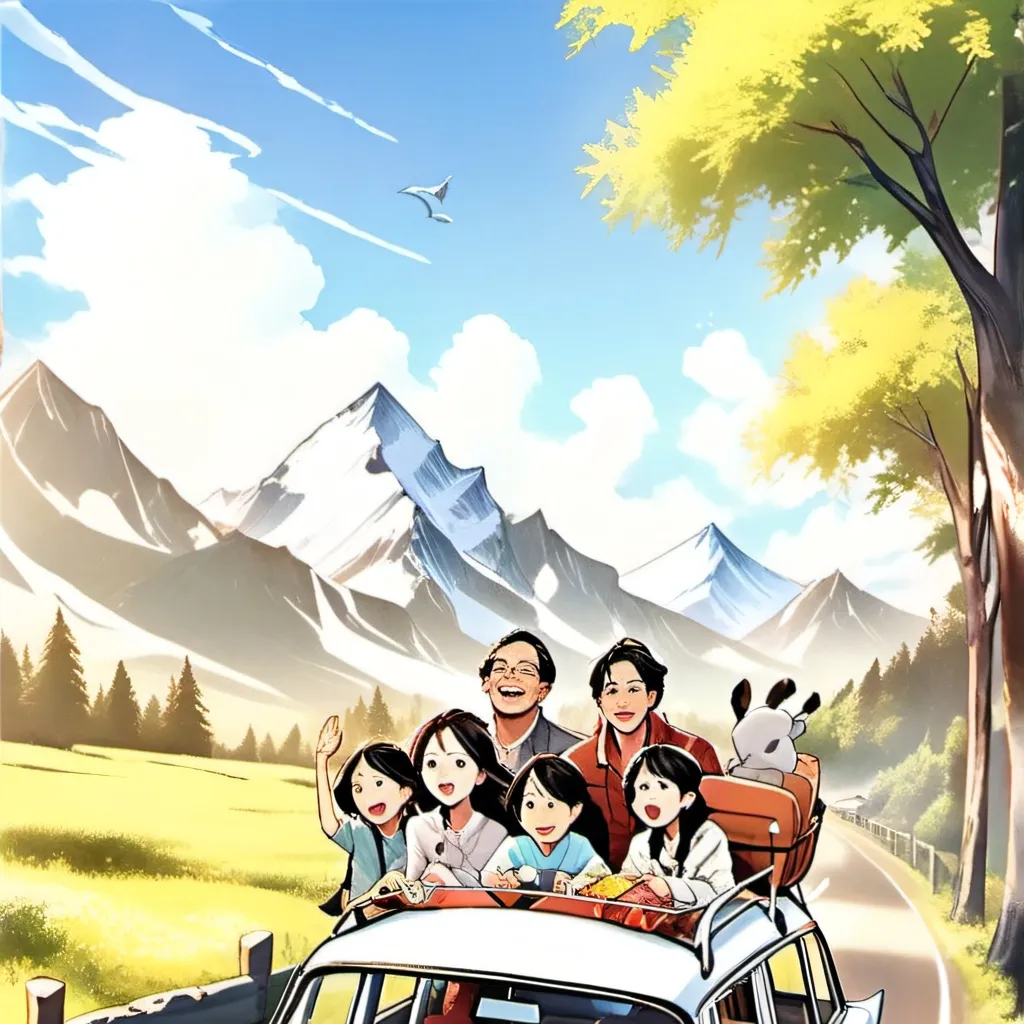 chat with ai character: Family road trip 