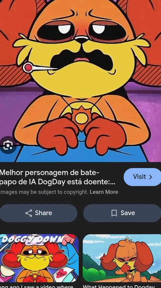 ai character: Dogday feels sick background