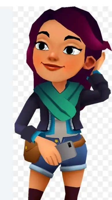 ai character: Jolien 📱🪴 🧣 💜 background