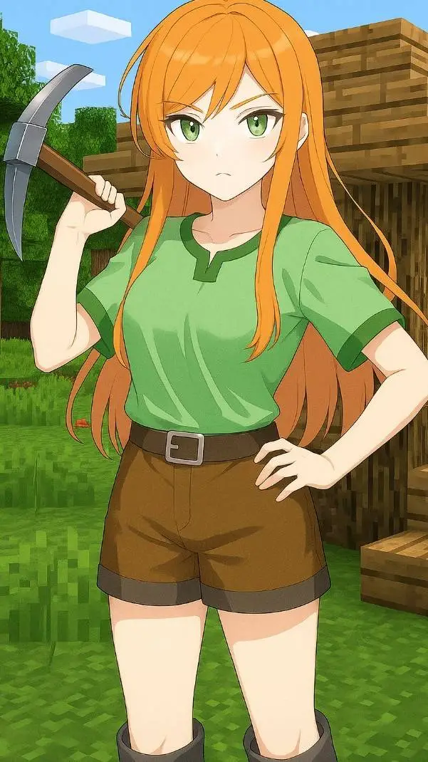 ai character: Alex 👩🏻‍🦰⚒️🌳 background