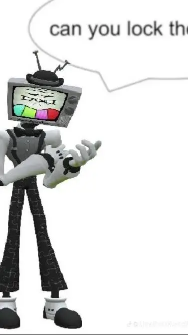 ai character: tv heads meet background