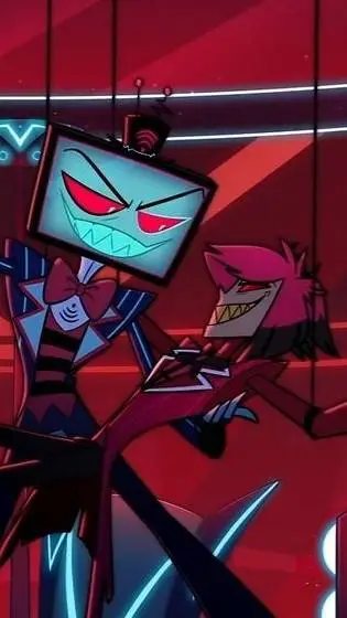 ai character: Alastor x Vox background