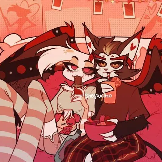 chat with ai character: Angel Dust x Husk