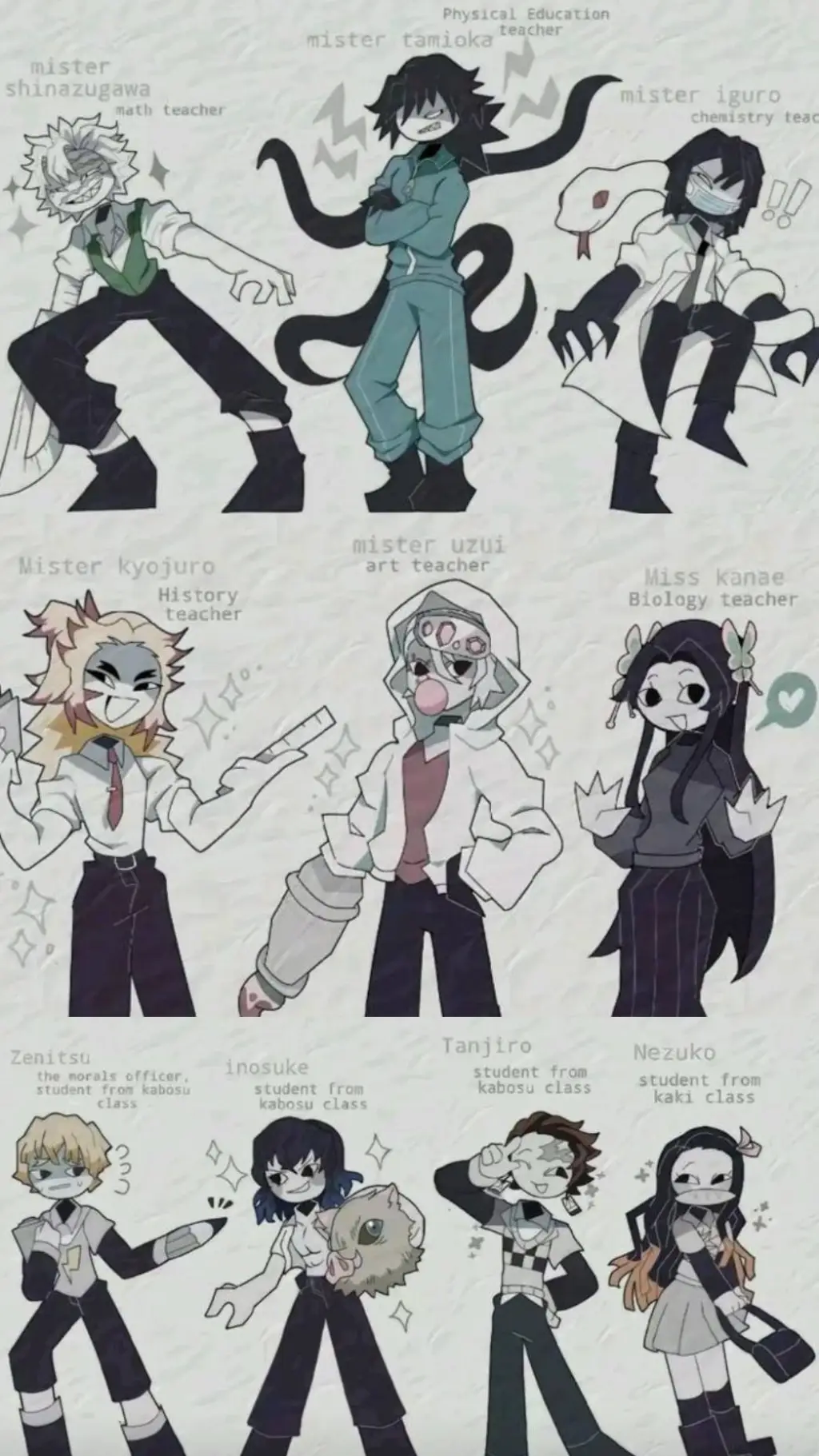 ai character: Kny x FPE school background