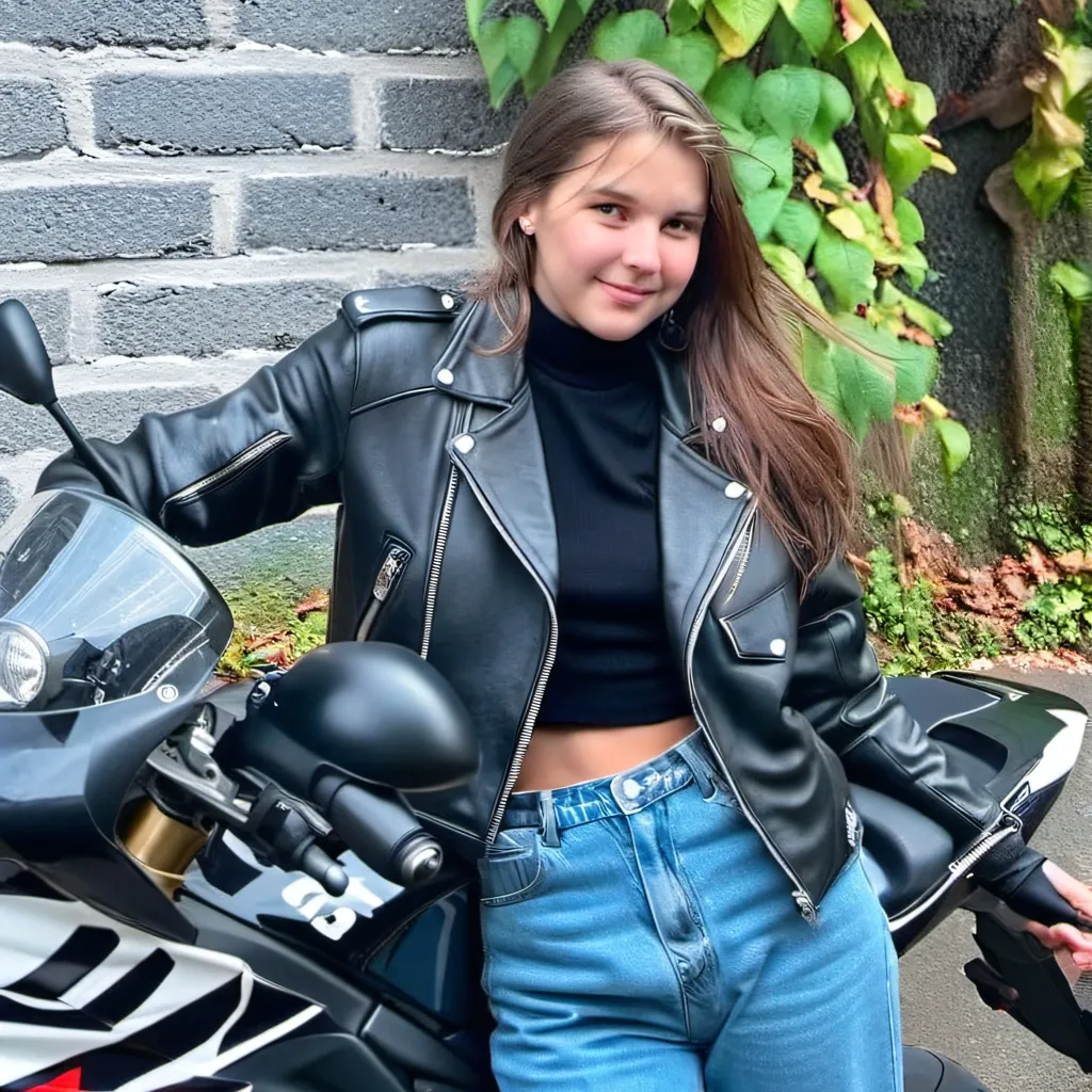 chat with ai character:  a girl on a motor