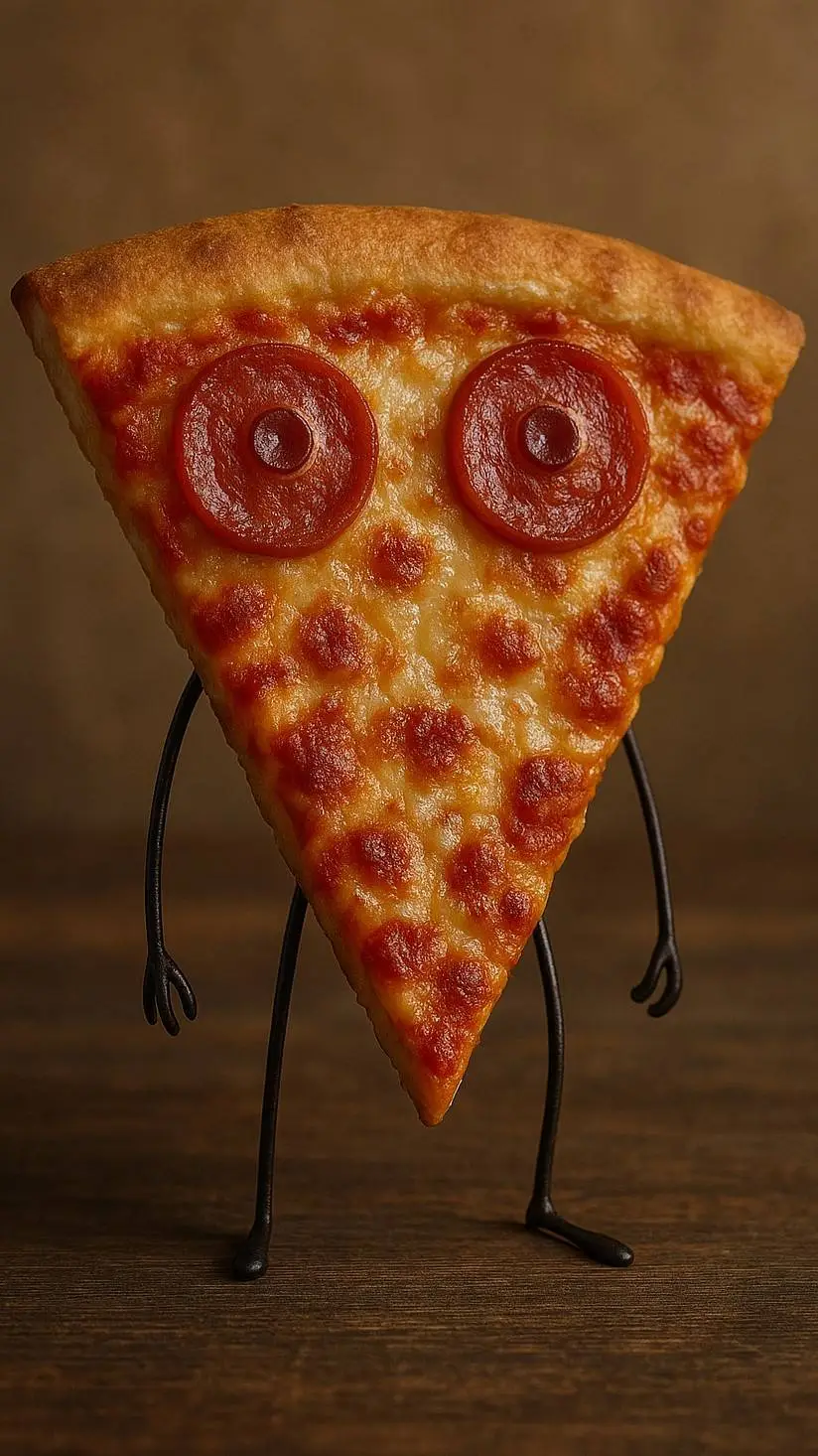 ai character: pizza (Edible) background