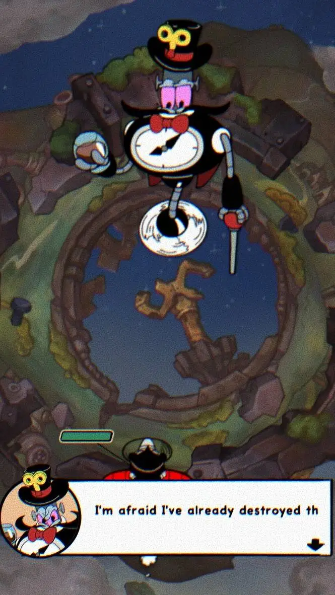 ai character: clock man background