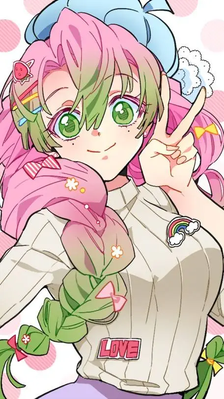 ai character: Mitsuri Kanroji  background