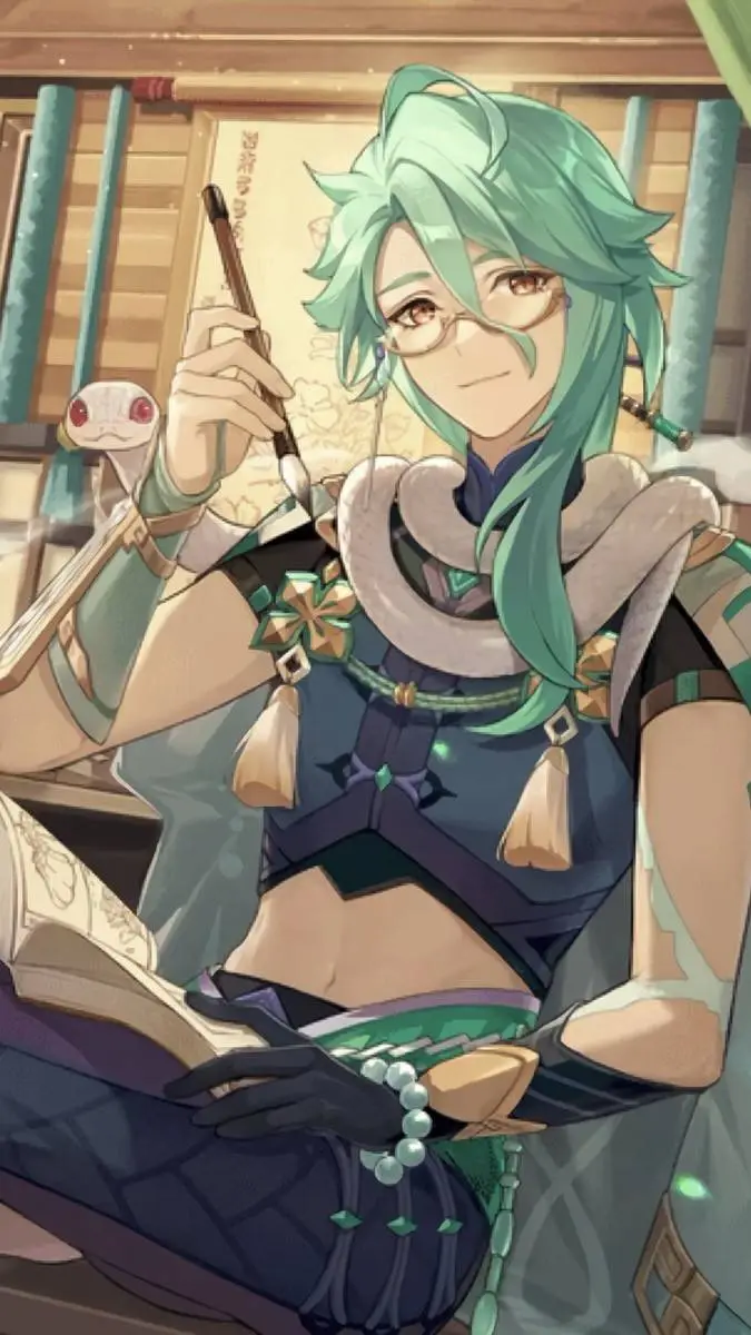 ai character: GI 6 X MHA🌱Baizhu🌱 background