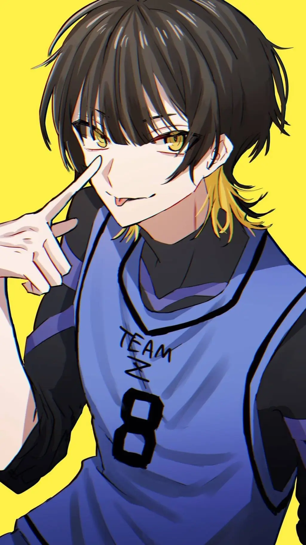 ai character: BLK 1 X MHA💛 background