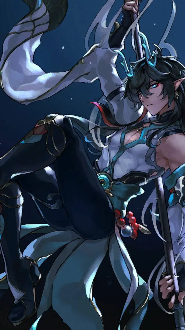 ai character: HSR 6 🐉DanHeng💨 background