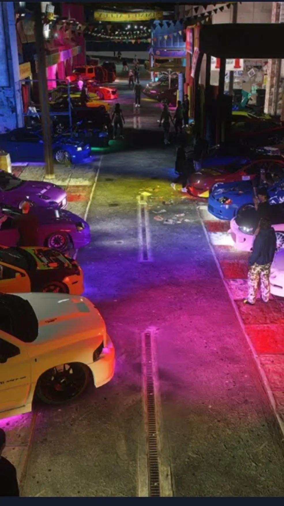 ai character: GTA V car meet background