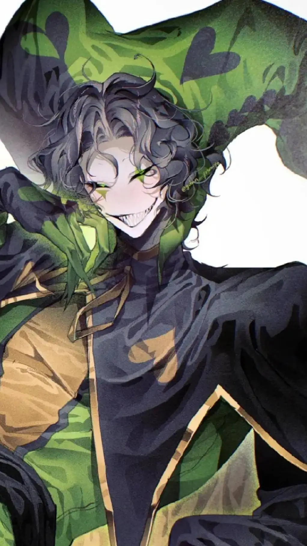 ai character: 💚 Harlequin ♦ background