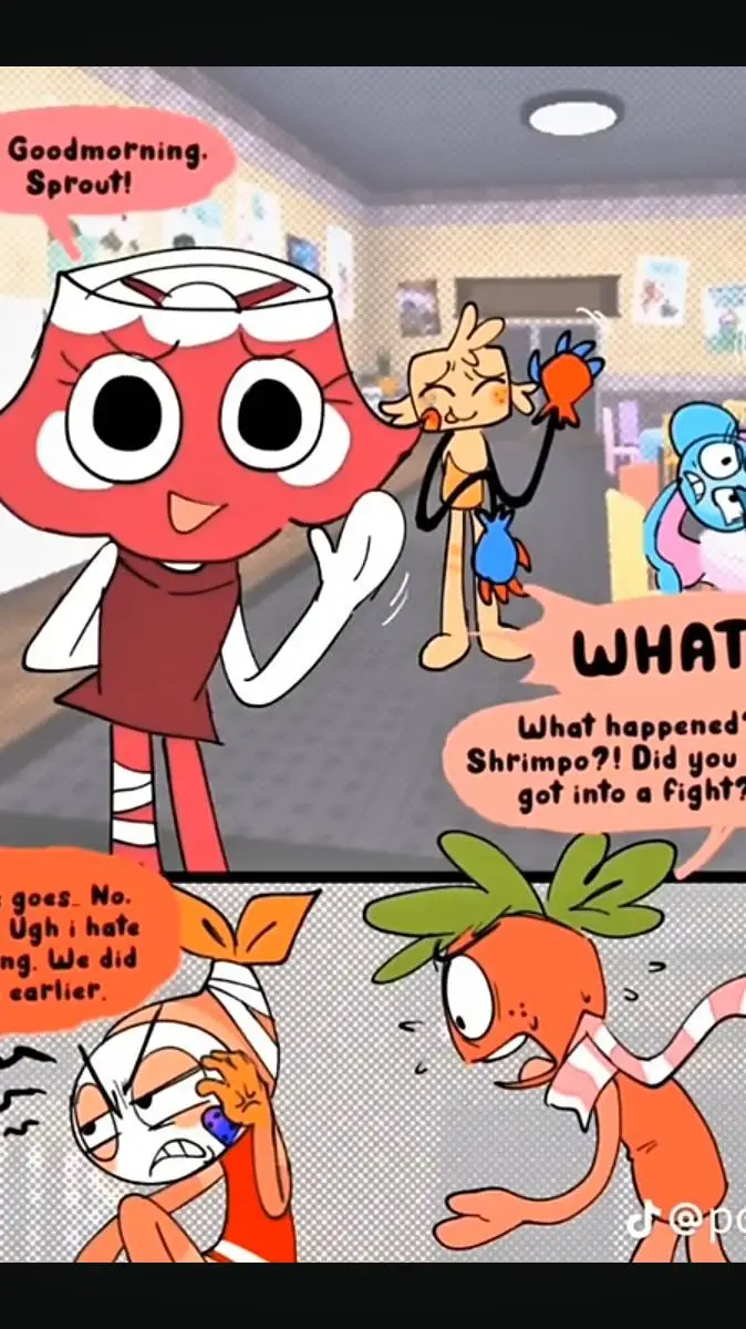 ai character: Dw comic book 💔 background